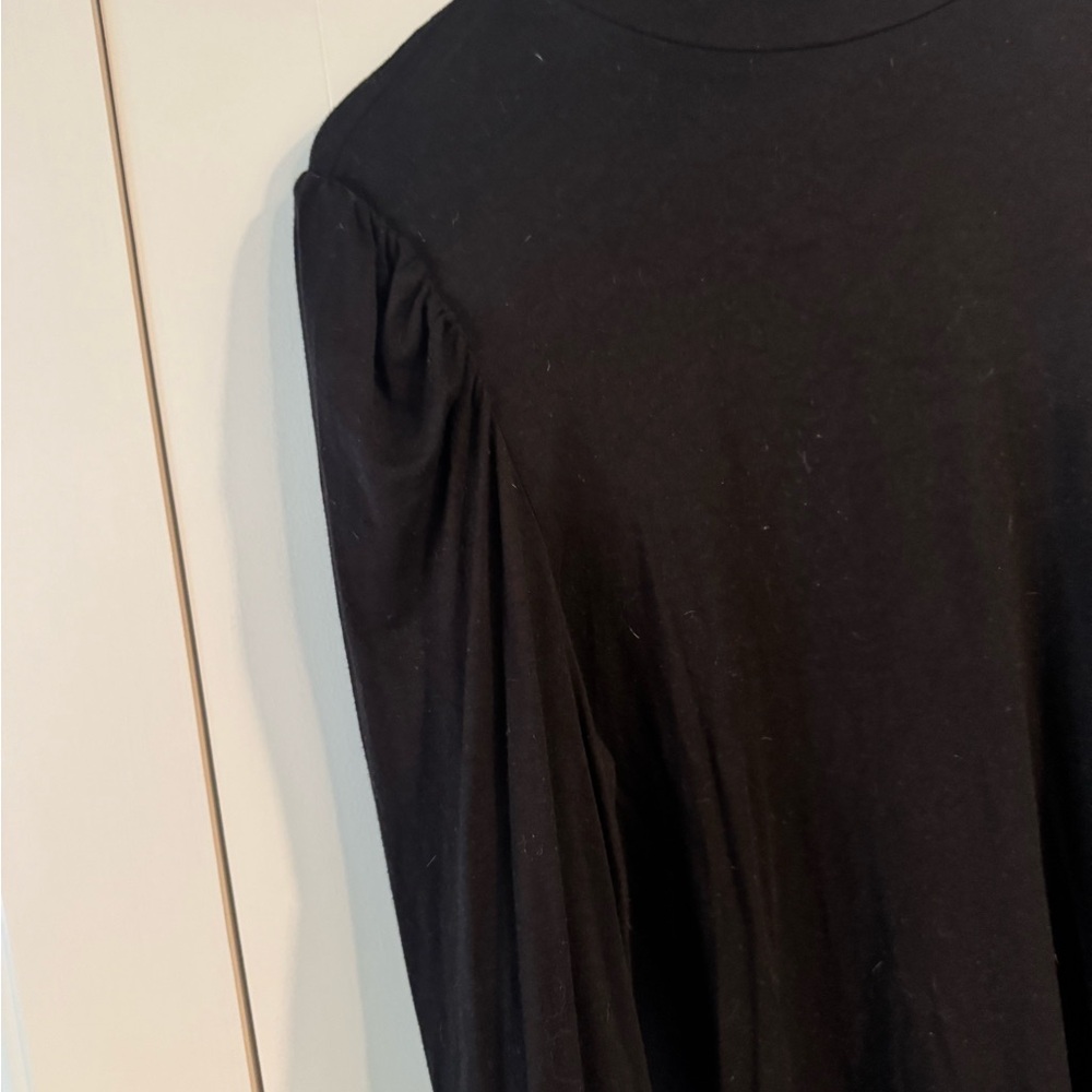 Karen Kane Black Shirred Sleeve Turtleneck Top Size XL - Picture 6 of 7